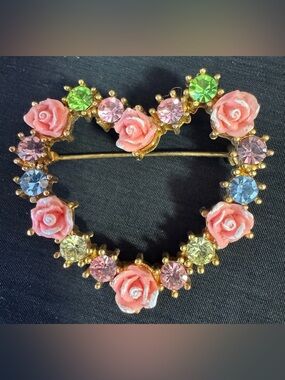 Vintage Avon Heart Brooch
